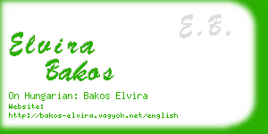 elvira bakos business card